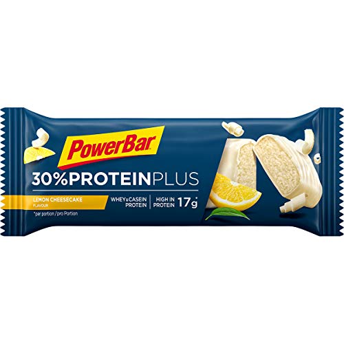 PowerBar Protein Plus 30% Lemon Cheesecake 15x55g - Barra de alta Proteína + Suero y Proteína de Caseína