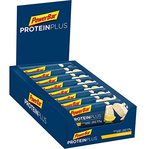 PowerBar Protein Plus 30% Lemon Cheesecake 15x55g - Barra de alta Proteína + Suero y Proteína de Caseína