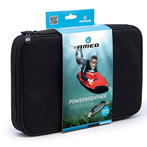 POWERBREATHER AMEO Adventure - Packs de Snorkel (Gris) - 100% Aire Fresco, sin respiración de péndulo Gracias a la tecnología de válvula patentada