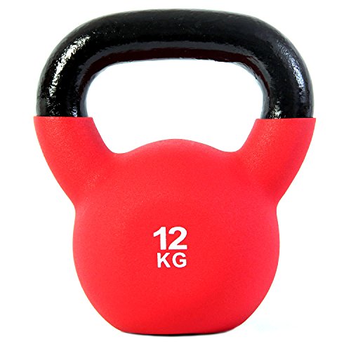 POWRX - Kettlebell Hierro Fundido 4-30 kg - Pesa Rusa con Revestimiento de Neopreno (12 kg)