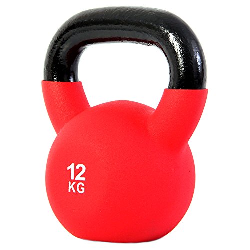 POWRX - Kettlebell Hierro Fundido 4-30 kg - Pesa Rusa con Revestimiento de Neopreno (12 kg)