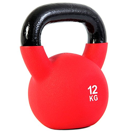 POWRX - Kettlebell Hierro Fundido 4-30 kg - Pesa Rusa con Revestimiento de Neopreno (12 kg)