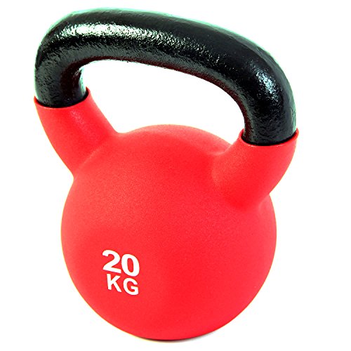 POWRX - Kettlebell Hierro Fundido 4-30 kg - Pesa Rusa con Revestimiento de Neopreno (20 kg)