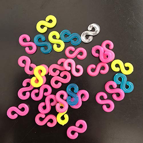 PPX 200 Piezas Loom Bands Telar S Clips del Arco Iris de Colores Refill S-Clips Compatibles con Conexión Pulseras de la Joyería Que Hace la Herramienta Telar Band Kit de Pulseras de Goma