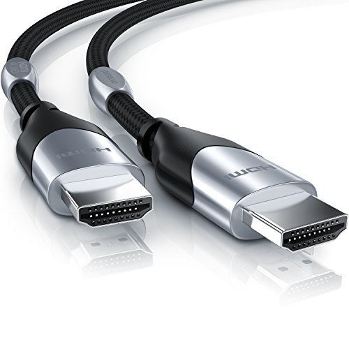 Primewire 3m Cable de HDMI - 4K 60Hz 4096 x 2160p HDR UHD 4x4x4 18Gbps - Alta Velocidad con Ethernet - 4K Ultra HD 2160p 3D ARC y CEC - Cable de blindaje Triple - Trenzado de Nylon - Black Line