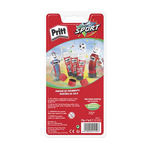 Pritt Barra Adhesiva, pegamento infantil seguro para niños para hacer manualidades, cola universal de adhesión fuerte para estuche y oficina, 1x11 g y 1x22 g Pritt Stick