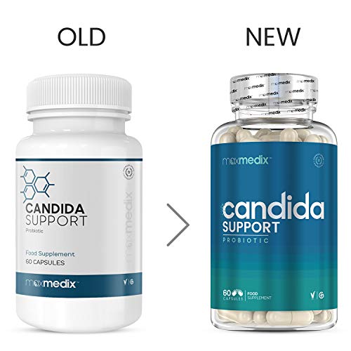 Probiótico Natural Cándida Support - Mejora Flora Intestinal y Sistema Inmunológico, Regula Niveles de Cándida, Con Lactobacillus Acidophilus y Bífidobacterias, Reduce Candidiasis, 60 Cápsulas