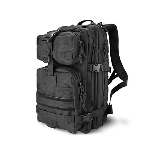 Procase Mochila Táctica Militar 35L, Paquete de Asalto MOLLE de Gran Capacidad para Utilidad Militar, Bolsa Caminata de 2 Días para Caza Senderismo Acampada y Actividad al Aire Libre –Negro