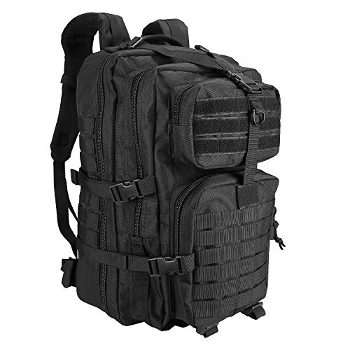 ProCase Mochila Táctica Militar 42L, Paquete de Asalto MOLLE de Gran Capacidad para Utilidad Militar, Bolsa de Emergencia de 3 Días para Caza Senderismo Acampada y Actividad al Aire Libre –Negro