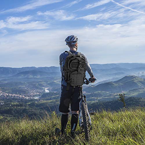 ProCase Mochila Táctica Militar 42L, Paquete de Asalto MOLLE de Gran Capacidad para Utilidad Militar, Bolsa de Emergencia de 3 Días para Caza Senderismo Acampada y Actividad al Aire Libre –Negro