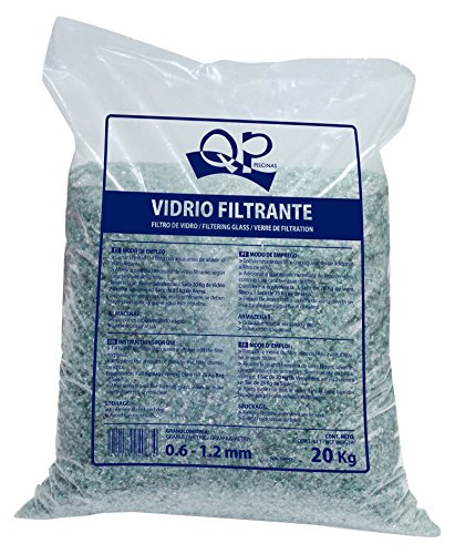 Productos QP Saco de vidrio filtrante para piscinas, 20Kg - QP 500047