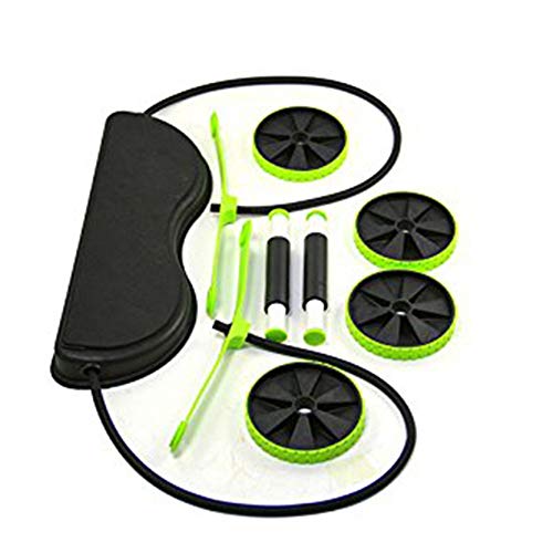 Professional AB Wheel Roller Admite Hombres Mujer Fitness Entrenador Abdominal ABS Kit de Entrenamiento Bandas de Resistencia Ejercicio Multifunción Crossfit Ejercicio