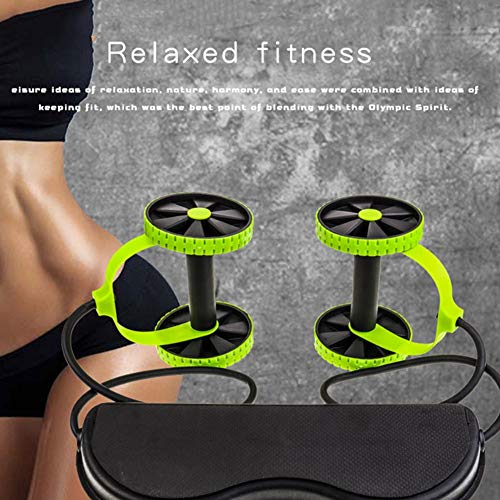 Professional AB Wheel Roller Admite Hombres Mujer Fitness Entrenador Abdominal ABS Kit de Entrenamiento Bandas de Resistencia Ejercicio Multifunción Crossfit Ejercicio