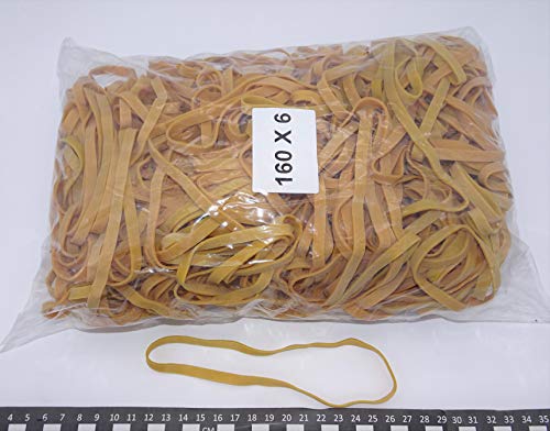 Progom - Gomas Elasticas - 160(Ø102)mm x 6 mm- natural - bolsa de 1kg