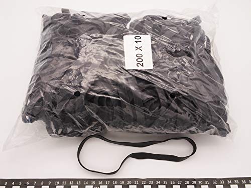 Progom - Gomas Elasticas - 200(Ø127) mm x 10mm - negro - bolsa de 1kg