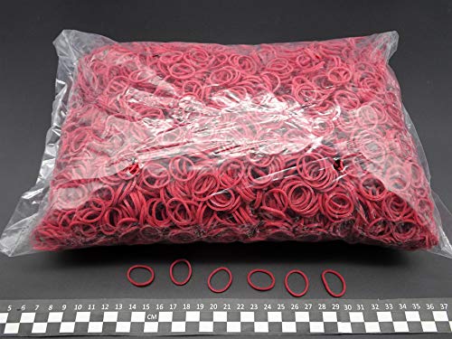 Progom - Gomas Elasticas - 25(ø16)mm x 1.7 mm - rojo - Bolsa de 1kg