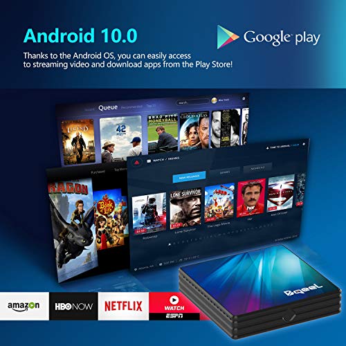 【Promoción】 Android 9.0 TV Box 【4GB RAM+64GB ROM】 Android TV Box RK3318 Quad-Core 64bit Cortex-A53 Soporte 2k*4K, WiFi 2.4G/5G,BT 4.0 , USB 3.0 Smart TV Box
