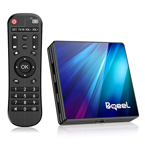 【Promoción】 Android 9.0 TV Box 【4GB RAM+64GB ROM】 Android TV Box RK3318 Quad-Core 64bit Cortex-A53 Soporte 2k*4K, WiFi 2.4G/5G,BT 4.0 , USB 3.0 Smart TV Box