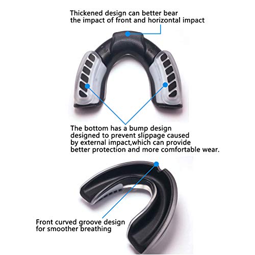 protector bucal boxeo, mouthguard para MMA, rugby, muay thai, hockey, judo, karate, artes marciales y todos los deportes de contacto,gum shield mouth guard protección superior y ajuste cómodo