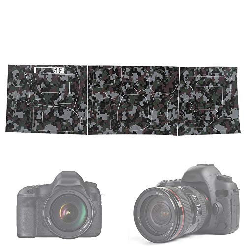 Protector de la Piel del Cuerpo de la cámara para Canon SLR 5D3, Etiqueta de decoración de la Piel Protectora antiarañazos DSLR Cámara Alrededor de los Bordes(Textura de Camuflaje)