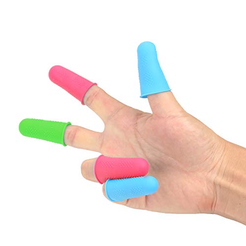 Protectores de silicona para los dedos,ZERHOK,15 pcs,silicona Finger Cots,cots finger silicona para proteger los dedos en DIY y artesanía.