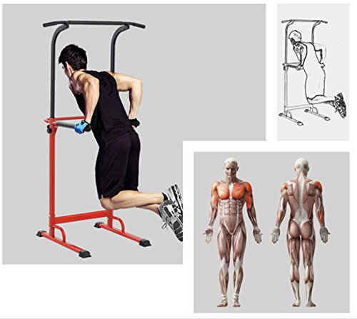 Pull up Fitness - Barra de tracción Ajustable para musculación multifunción, Color Blanco/Negro, tamaño Talla única, 107 x 38 x 9centimeters