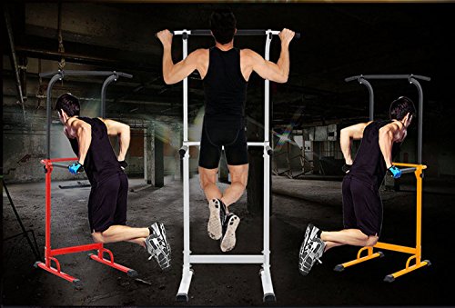 Pull up Fitness - Barra de tracción Ajustable para musculación multifunción, Color Rojo/Negro, tamaño Talla única, 107 x 38 x 9centimeters