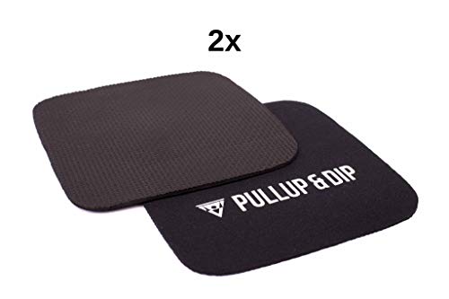 PULLUP & DIP Fitness Grip Pads [Juego de 4] para Dominadas, Culturismo y Entrenamiento de Fuerza, 2 Pares de Almohadillas de Agarre de Neopreno, Alternativa a Los Guantes de Entrenamiento