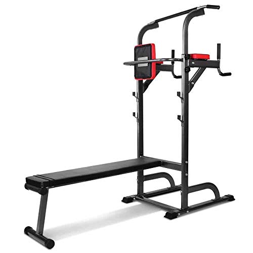 Pullup Fitness - Barra de tracción ajustable – Silla romana – Estación musculación – Dips Station – Banco de musculación plegable – Estación de tracción dips multifunción