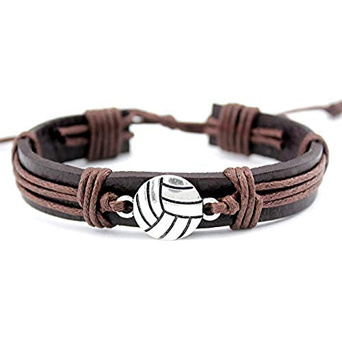 Pulsera de Halloween Campo Jugador de hockey sobre hielo Fútbol Fútbol Softbol Voleibol Lacrosse Gimnasia Tenis Charm Pulseras de cuero Mujeres Hombres Joyas Hombres Mujeres Pulsera Brazalete