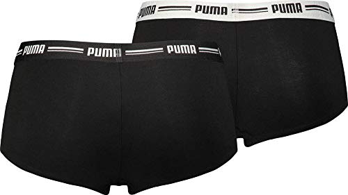 Puma 5730100010, Bóxer Para Mujer, Negro (Black), S , Pack de 2