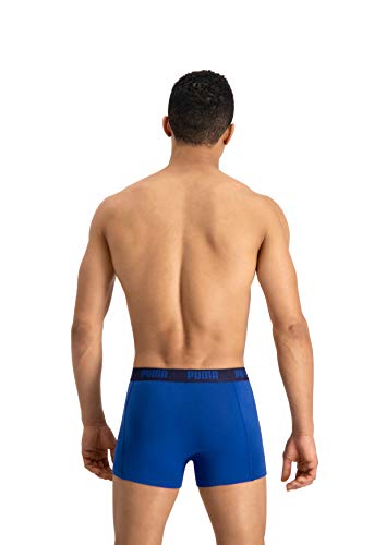 Puma Basic - Boxer para hombre, color Azul / Azul marino, talla Medium, paquete de 2