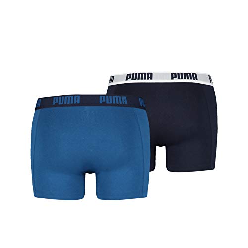 Puma Basic - Boxer para hombre, color Azul / Azul marino, talla Medium, paquete de 2