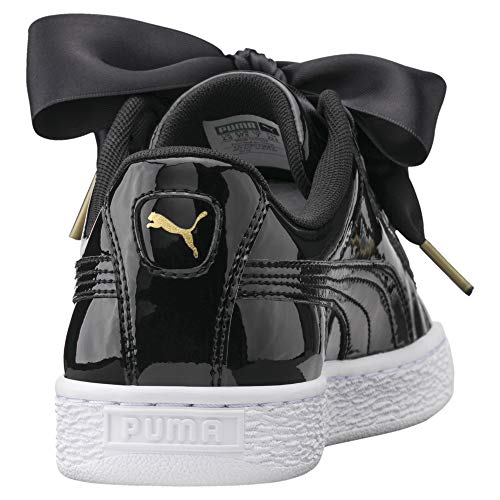 PUMA Basket Heart Patent WN'S, Zapatillas para Mujer, Negro Black Black, 40 EU