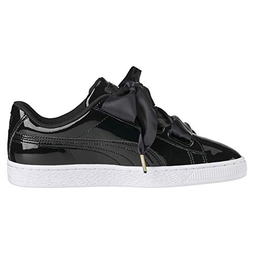 PUMA Basket Heart Patent WN'S, Zapatillas para Mujer, Negro Black Black, 40 EU