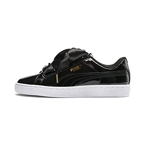 PUMA Basket Heart Patent WN'S, Zapatillas para Mujer, Negro Black Black, 40 EU