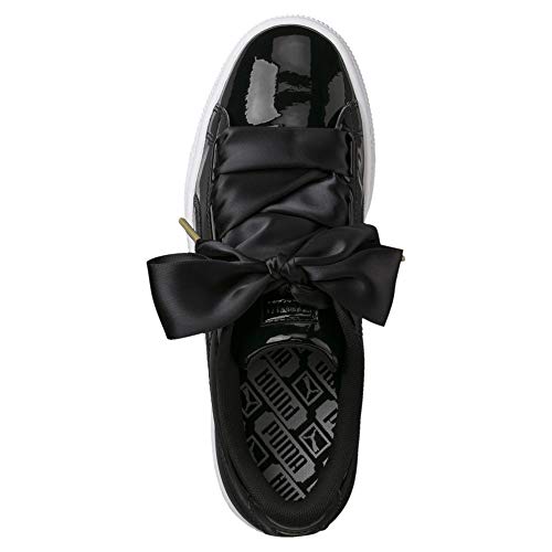 PUMA Basket Heart Patent WN'S, Zapatillas para Mujer, Negro Black Black, 40 EU