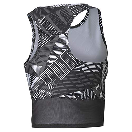 PUMA Be Bold AOP Crop Camiseta, Mujer, Black White-q1 PRT, M