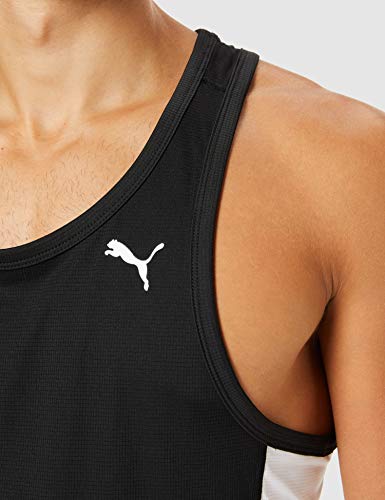 PUMA Cross The Line Singlet Camiseta De Tirantes, Niños, Puma Black-Puma White, 152