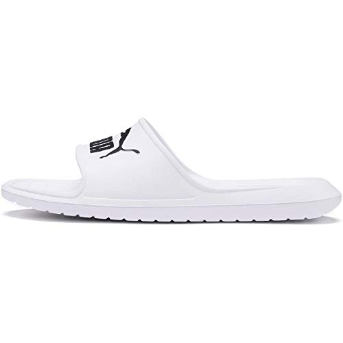 PUMA DIVECAT V2, Sandalias deslizantes Unisex-Adulto, Blanco White Black, 43 EU