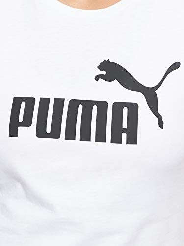 PUMA ESS Logo tee T-Shirt, Mujer, Puma White, M