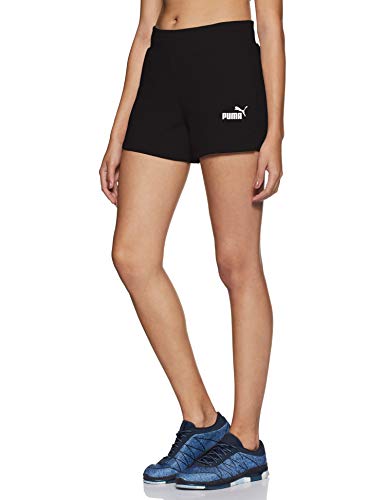 PUMA ESS Sweat Shorts TR Pants, Mujer, Cotton Black, S