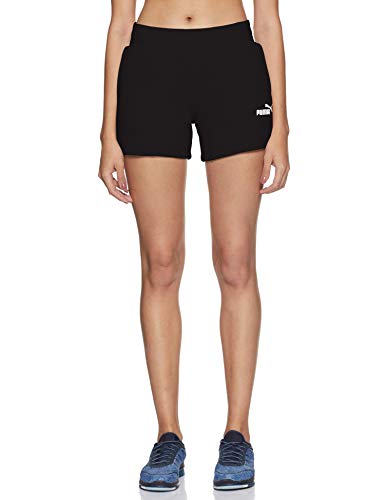 PUMA ESS Sweat Shorts TR Pants, Mujer, Cotton Black, S