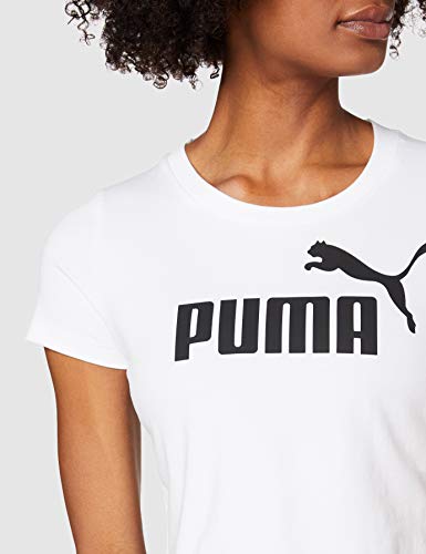 Puma Essentials+ Fitted tee Camiseta de Manga Corta, Mujer, Blanco White, S