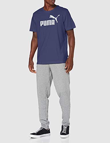 PUMA Essentials SS M tee Camiseta de Manga Corta, Hombre, Azul (Peacoat)