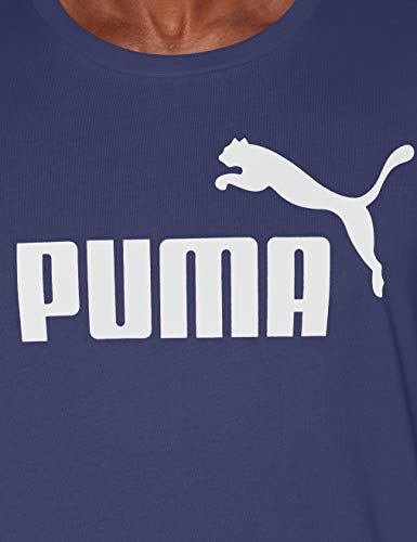 PUMA Essentials SS M tee Camiseta de Manga Corta, Hombre, Azul (Peacoat)