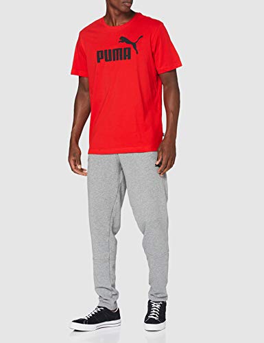 Puma Essentials SS M tee Camiseta de Manga Corta, Hombre, Rojo Red, S