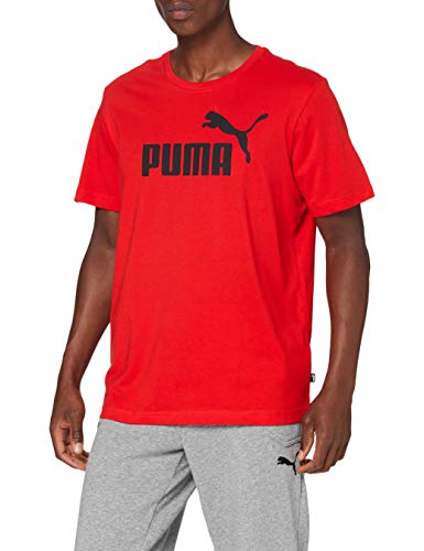 Puma Essentials SS M tee Camiseta de Manga Corta, Hombre, Rojo Red, S