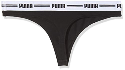 Puma Iconic String 2P Packed Ropa Interior, Mujer, Negro, Extra-Large