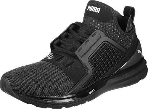 Puma Ignite Limitless Knit, Zapatillas de Cross para Hombre, Negro (Puma Black/Silver), 42 EU